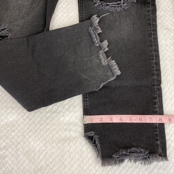 Free People We The Free Obsidian Distressed Tapered Baggy Boyfriend Jeans - Picture 9 of 17